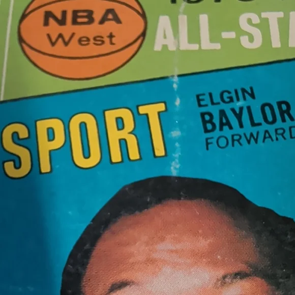 1970-71 All-Star Elgin Baylor Sports Card - Blue & Green - Picture 4 of 6